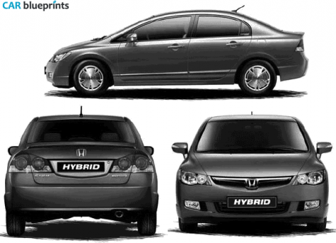 2006 Honda Civic Sedan blueprint