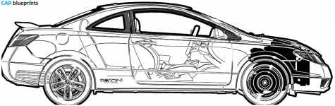 2006 Honda Civic Si Coupe blueprint