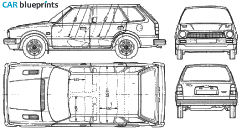 1981 Honda Civic Wagon blueprint