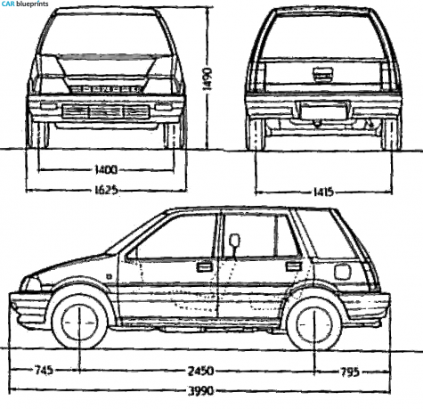 1985 Honda Civic III Wagon blueprint