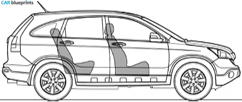 2004 Honda CR-V SUV blueprint