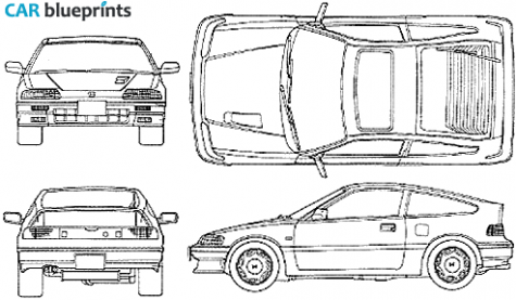 1993 Honda CR-X Coupe blueprint