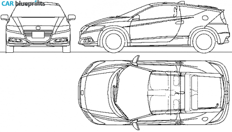 2010 Honda CR-Z Coupe blueprint