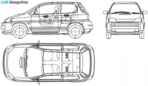 2003 Honda FCX Hatchback blueprint