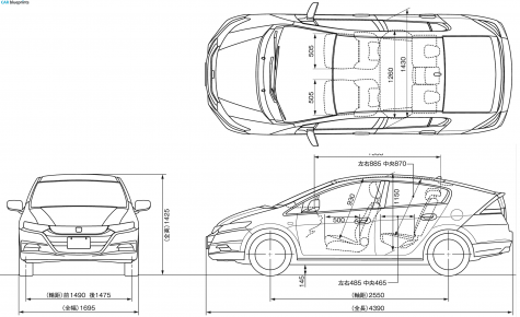 2009 Honda Insight II Hatchback blueprint