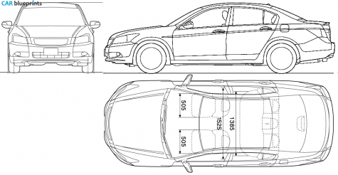 2008 Honda Inspire V (CP3) Sedan blueprint