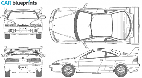 1999 Honda Integra III DC2 S Edition Coupe blueprint