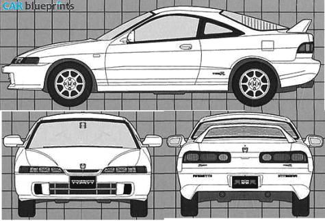 1995 Honda Integra Type R Coupe blueprint