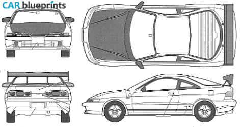 1998 Honda Integra III DC2 Type-R Coupe blueprint