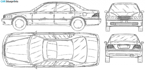 1992 Honda Legend Sedan blueprint