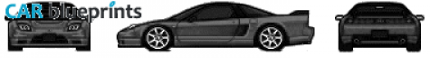2002 Honda NSX Coupe blueprint