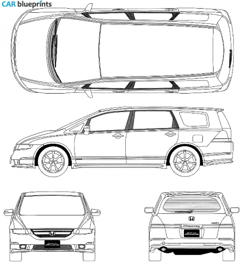 2006 Honda Odyssey Absolute Minivan blueprint