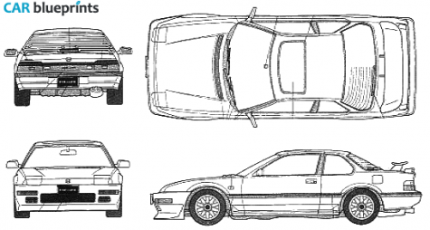 1988 Honda Prelude III Coupe blueprint