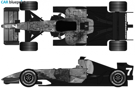 2007 Honda RA107 F1 GP OW blueprint