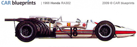 1968 Honda RA302 F1 OW blueprint