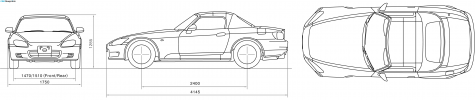 2006 Honda S2000 Cabriolet blueprint