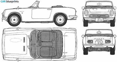 1966 Honda S800 Cabriolet blueprint