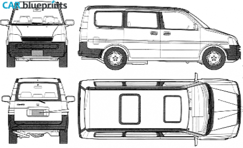 1996 Honda Step Wagon G-Type Minivan blueprint