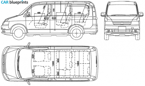 2005 Honda Stepwgn Minivan blueprint