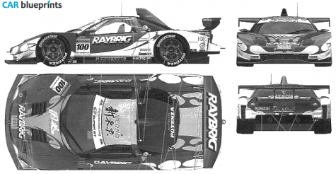 2005 Honda Raybrig NSX Coupe blueprint