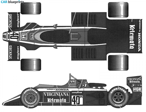 1983 Honda Spirit 201C Italy GP OW blueprint