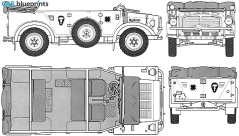 1939 Horch 1a SUV blueprint