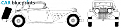 1932 Horch 670 V12 Coupe blueprint