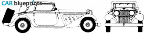 1932 Horch 670 V12 Cabriolet blueprint