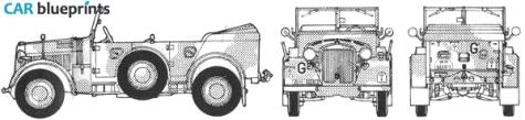 1938 Horch 830R Kfz 15 SUV blueprint