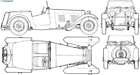 1948 HRG Sports Phaeton blueprint