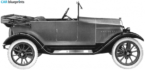 1924 Humber 8HP Cabriolet blueprint