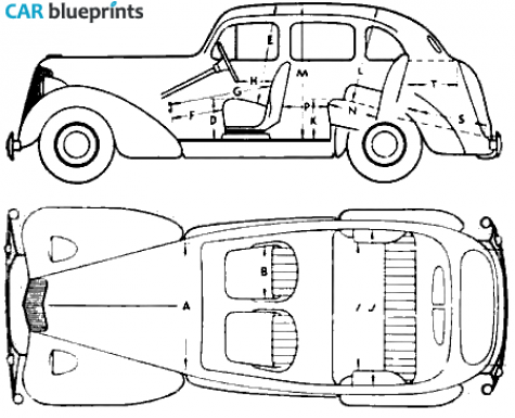 1948 Humber Hawk Wagon blueprint