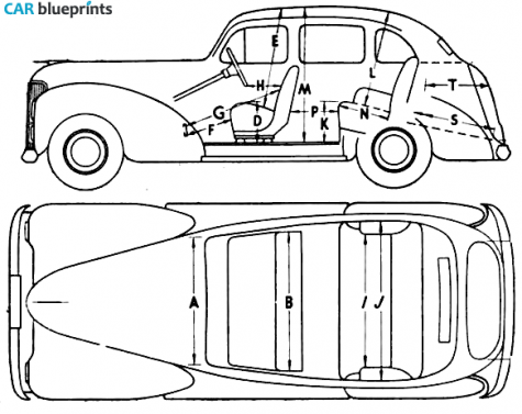 1948 Humber Super Snipe Sedan blueprint