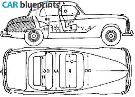 1954 Humber Super Snipe Coupe blueprint