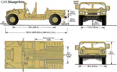 1992 Hummer H1 Cabriolet blueprint