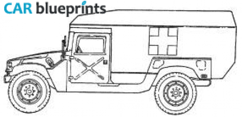 1984 Hummer Humvee Hospital Truck blueprint