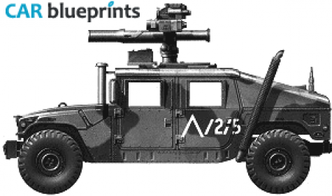 1984 Hummer Humvee M1046 Tow Carrier Truck blueprint