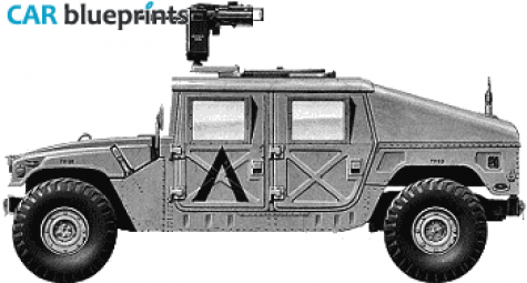 1984 Hummer M1025 Humvee Truck blueprint