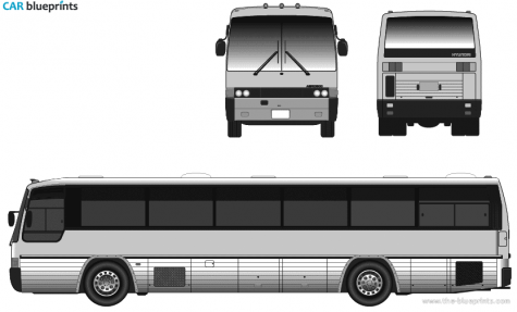 Hyundai Aero600 Bus blueprint