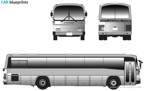 Hyundai RB600 Bus blueprint