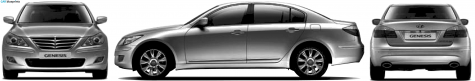 2009 Hyundai Genesis Sedan blueprint