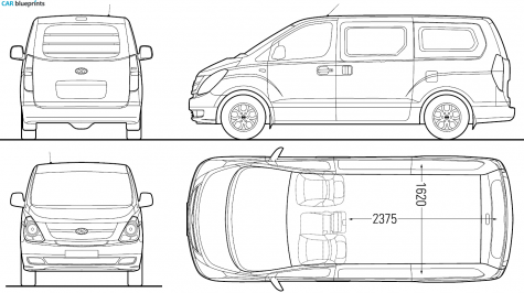 2008 Hyundai H1 Minivan blueprint