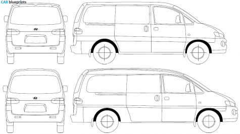 2007 Hyundai H1 Minivan blueprint