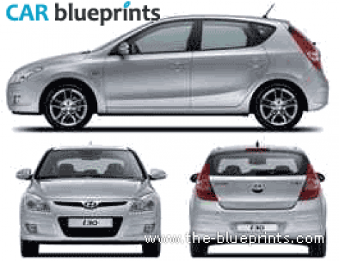 2011 Hyundai I30 Hatchback blueprint