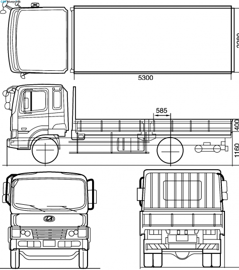 2010 Hyundai Megatruck Truck blueprint