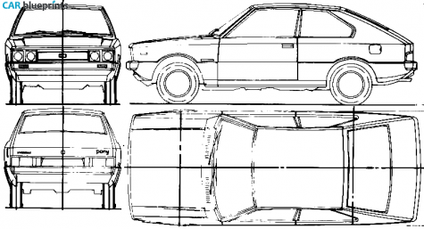 1975 Hyundai Pony Hatchback blueprint