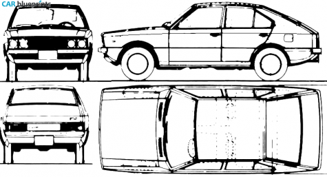 1975 Hyundai Pony Hatchback blueprint