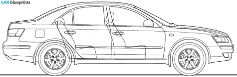 2006 Hyundai Sonata Embera 24 Sedan blueprint