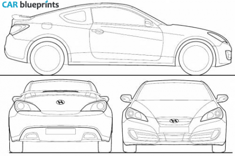 2011 Hyundai Genesis Coupe blueprint