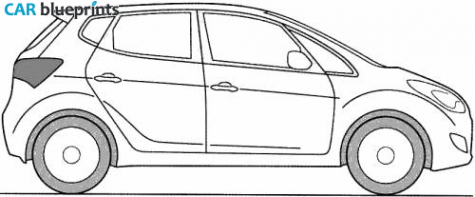 2011 Hyundai IX20 Hatchback blueprint